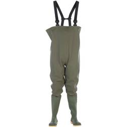 Administrator Chest Wader Mens Boots Plain Rubber Wellingtons (green)