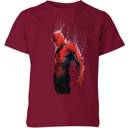 Marvel Spider-man Web Wrap Kids' T-Shirt Burgundy 11-12