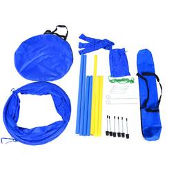 Pawhut Adjustable Pet Agility Training Set