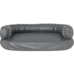 vidaXL Ergonomic Foam Dog Bed 75x53 Faux