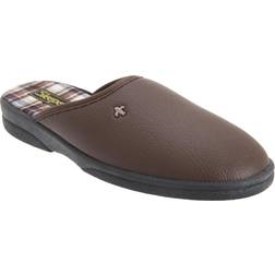 Sleepers Mens Dwight Outdoor Sole Mule Slippers (11 UK) (Brown)