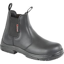 grafters Grafter Mens Wide Fitting Safety Dealer Boots (42 EU) (Black)