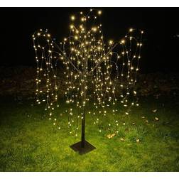 Weeping Willow Black Tree 240cm Warm White Black Figurine