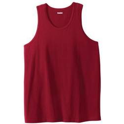 Men's Big & Tall Shrink-Less Lightweight Tank by KingSize in Rich Burgundy (Size 8XL) Shirt