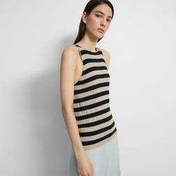 Theory Striped Tank Top In Regal Wool