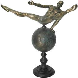 Dkd Home Decor ative Figure World Golden Resin Gymnast Modern (29 x 16 x 33 cm) Figurine
