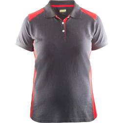 Blåkläder Two Tone Pique Polo Shirt - Grey/Red