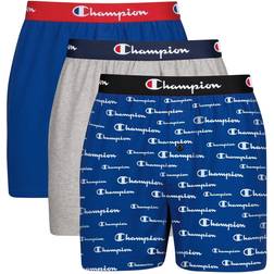 Champion Men's 3-Pack Stretch Knit Boxers, Medium, Multicolor