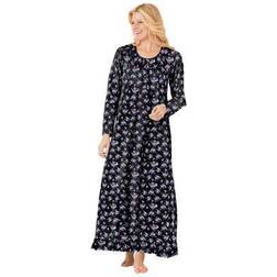 Plus Women's Long sleeve gown by Dreams & Co. in Bouquet (Size 5X) Nightgown