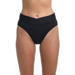 La Blanca Island Goddess Crossover High-Waist Bikini Bottoms