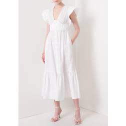 Derek Lam 10 Crosby Greta Ruffle-Sleeve Midi-Dress