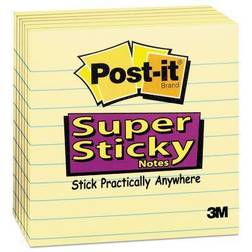 Post-it Notes Super Sticky Canary Yellow Pads, 4 in. x 4 in. 90-Sheet, 6-Pack, MMM6756SSCY