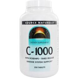 Source Naturals C-1000 with Rosehips Timed Release Dietary Supplement 250 Tablets