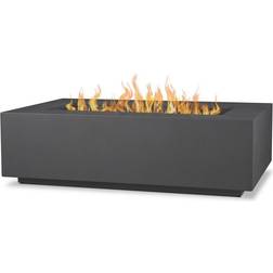 Real Flame Aegean Rectangle Fire Table with Natural Gas Conversion Mist Gray