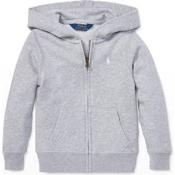 Polo Ralph Lauren Girl's French Terry Full Zip Hoodie - Light Grey Heather