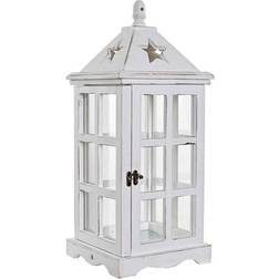 Dkd Home Decor White Crystal Pinewood (21 x 21 x 51 cm) Lantern