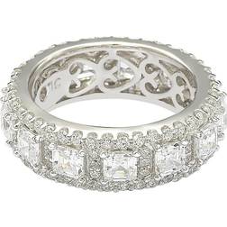 Suzy Levian Sterling Cubic Zirconia Modern Eternity Band