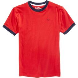 Tommy Hilfiger Boys' Short Sleeve Ringer Crew Neck T-shirt - Ken Regal Red