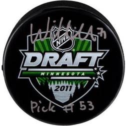 Fanatics Vegas Golden Knights William Karlsson Autographed 2011 NHL Draft Hockey Puck with Pick #53 Inscription