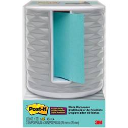 3M Post-It MMMABS330W Pop-up Aqua Notes Vertical Dispenser 1 Each Light Gray