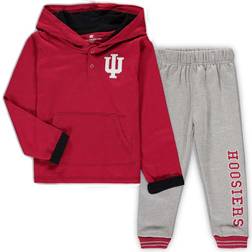 Colosseum Toddler Crimson/Heathered Gray Indiana Hoosiers Poppies Hoodie and Sweatpants Set