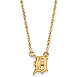 LogoArt Detroit Tigers Small Pendant Necklace - Gold