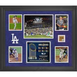 Fanatics Los Angeles Dodgers Framed 2020 MLB World Series Champions 5-Photo Collage with a Capsule of Game-Used World Series Dirt