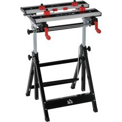 Homcom Foldable Work Bench Black and silver