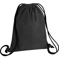 Westford Mill Revive Recycled Drawstring Bag (One Size) (Black)