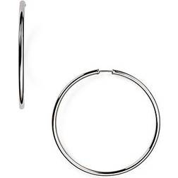 Saks Fifth Avenue Women's Sterling Hoop Earrings/2.25"