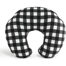 The Peanutshell Nursing Pillow Breastfeeding Black and White Buffalo Plaid