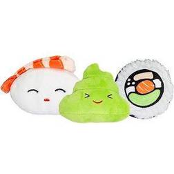 Pearhead Sushi Bento Dog Toys, 3 count