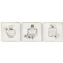 Graham & Brown Pretty Perfume Bottles Canvas, Set of 3 Candle Holder