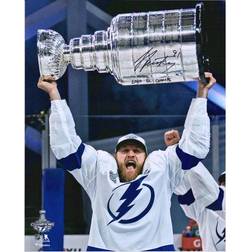 Fanatics Steven Stamkos Tampa Bay Lightning 2020 Stanley Cup Champions Autographed 16" x 20" Raising Cup Photograph with 2020 SC Champs Inscription