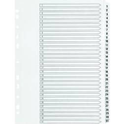 Q-Connect 1-31 Index Multi-Punched Reinforced Board Clear KF01936