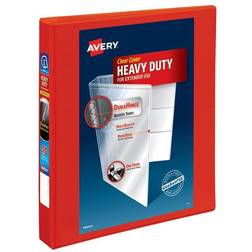 Avery Heavy-Duty 1 3-Ring View Binder, Red (79170) Quill Red