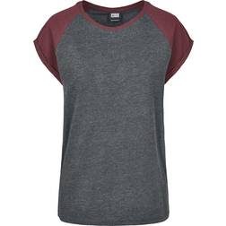 Urban Classics Ladies Contrast Raglan Tee T-shirt Dam