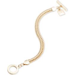 Anne Klein Snake Chain Toggle Bracelet - Gold