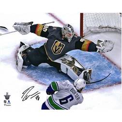 Fanatics Vegas Golden Knights Robin Lehner Autographed Game 7 vs Vancouver Canucks Diving Save Photograph