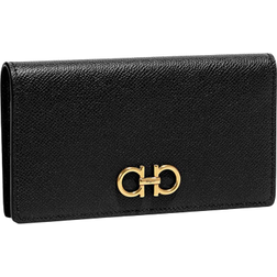 Ferragamo Gancini Leather Continental Wallet - Nero