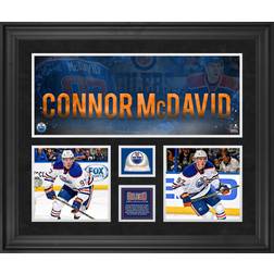 Fanatics Edmonton Oilers Connor McDavid Authentic Framed Photograph Collage with Game-Used Ice From NHL Debut