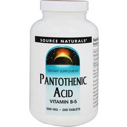 Source Naturals Pantothenic Acid Vitamin B-5 500 mg 200 Tablets