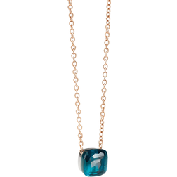 Pomellato Nudo Pendant Necklace - Rose Gold/Silver/Topaz