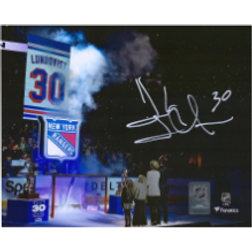 Fanatics New York Rangers Henrik Lundqvist 30. Autographed 8'' x 10'' Banner Raising Photograph