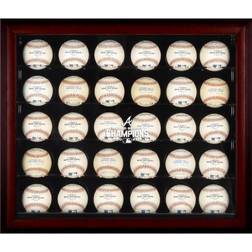 Fanatics Atlanta Braves 2021 MLB World Series Champions Mahogany Framed Logo 30-Baseball Display Case