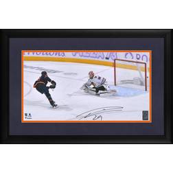 Fanatics Leon Draisaitl Edmonton Oilers Framed Autographed Goal vs. Chicago Blackhawks Photograph - Limited Edition of 29