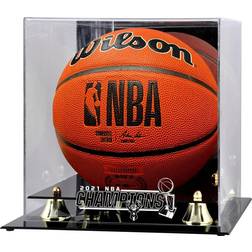 Fanatics Milwaukee Bucks Golden Classic 2021 NBA Finals Champions Logo Basketball Display Case with Mirrored Back