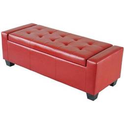 Homcom Faux Leather Storage Bench 129.5x43.2cm