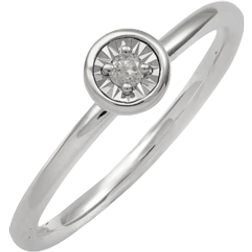 Monica Vinader Essential Ring - Silver/Diamond