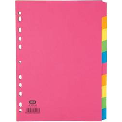 ELBA 10-Part Manilla Bright Dividers A4 Assorted